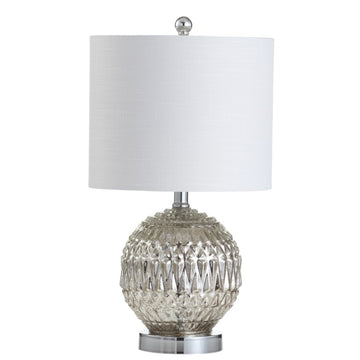 Krister 20.5" Glass/Metal LED Table Lamp - JONATHAN Y